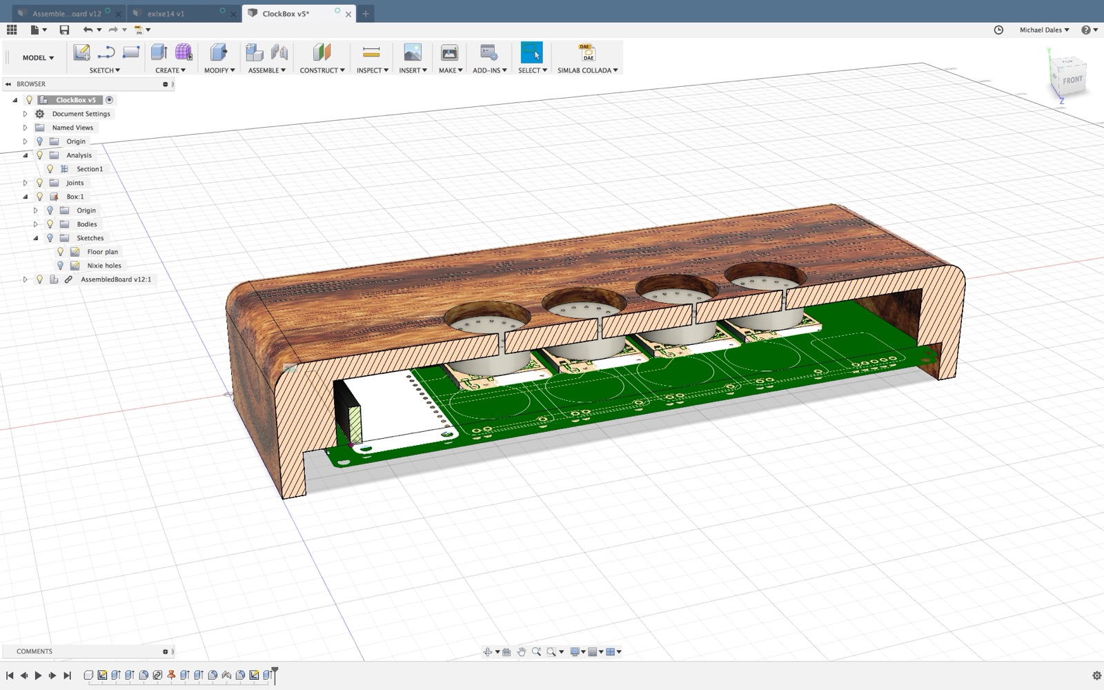 Fusion 360 screenshot showing some components assembled